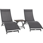 Vivere Hammocks 3 Piece Coral Springs Aluminium Lounger Set
