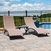 Vivere Hammocks 3 Piece Coral Springs Aluminium Lounger Set