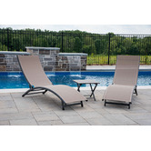 Vivere Hammocks 3 Piece Coral Springs Aluminium Lounger Set