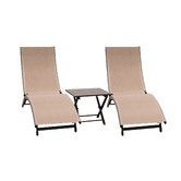 Vivere Hammocks 3 Piece Coral Springs Aluminium Lounger Set