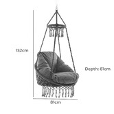 Vivere Hammocks Macrame Hanging Chair