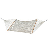 Vivere Hammocks Natural Double Beech Wood &amp; Cotton Hammock