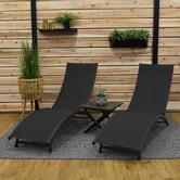 Vivere Hammocks 3 Piece Coral Springs Aluminium Lounger Set