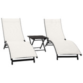 Vivere Hammocks 3 Piece Coral Springs Aluminium Lounger Set