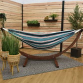Vivere Hammocks Token Surfside Stevie Double Hammock with Stand