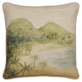 Madras Link Island Linen-Blend Cushion