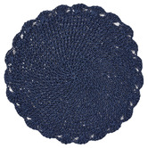 Madras Link Navy Scalloped Placemat