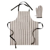 Madras Link 2 Piece Macedon Cotton Apron &amp; Oven Mitt Set