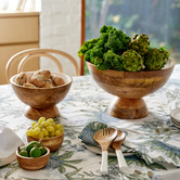 Madras Link Palermo Mango Wood Footed Serving Bowl