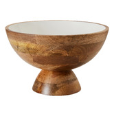 Madras Link Palermo Mango Wood Footed Serving Bowl