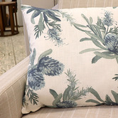 Madras Link Blue Moama Reversible Cotton Cushion