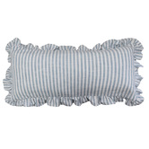 Madras Link Ruffles Cotton Lumbar Cushion