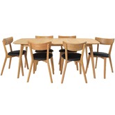 Estudio Furniture 6 Seater Rectangular Fjord Dining Table &amp; Chair Set