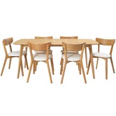Estudio Furniture 6 Seater Rectangular Fjord Dining Table &amp; Chair Set