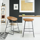 Estudio Furniture 66cm Remy Faux Leather Counter Stools