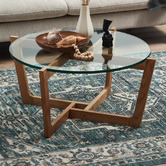 Estudio Furniture Monterey Glass &amp; Oak Coffee Table