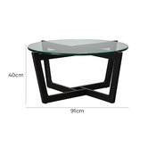 Estudio Furniture Monterey Glass &amp; Oak Coffee Table