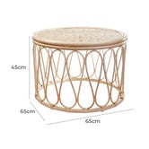 Estudio Furniture 2 Piece Loop Round Rattan Coffee Table Set