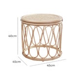 Estudio Furniture 2 Piece Loop Round Rattan Coffee Table Set