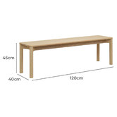 Estudio Furniture Hemingway Solid Ash Wood Dining Table &amp; Bench Set