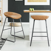 Estudio Furniture 66cm Remy Faux Leather Counter Stools