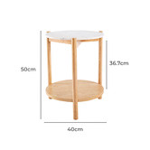 Estudio Furniture Maybury 2 Piece Marble Coffee &amp; Side Table Set