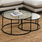 Estudio Furniture 2 Piece Coco Round Nesting Coffee Table Set