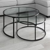 Estudio Furniture 2 Piece Coco Round Nesting Coffee Table Set