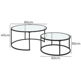 Estudio Furniture 3 Piece Coco Nesting Coffee &amp; Side Table Set