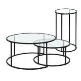 Estudio Furniture 3 Piece Coco Nesting Coffee &amp; Side Table Set
