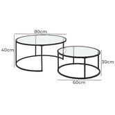 Estudio Furniture 4 Piece Coco Nesting Coffee &amp; Side Table Set