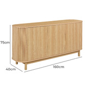 Estudio Furniture Villeneuve 3 Door Sideboard