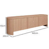 Estudio Furniture La Trobe 3 Door TV Cabinet
