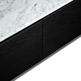 Estudio Furniture Maybury Italian White Carrara Marble TV Unit