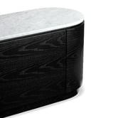 Estudio Furniture Maybury Italian White Carrara Marble TV Unit
