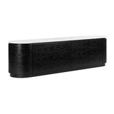 Estudio Furniture Maybury Italian White Carrara Marble TV Unit