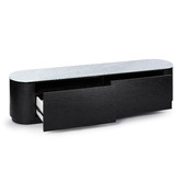 Estudio Furniture Maybury Italian White Carrara Marble TV Unit