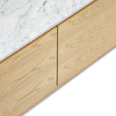 Estudio Furniture Maybury Italian White Carrara Marble TV Unit