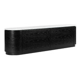 Estudio Furniture Maybury Italian White Carrara Marble TV Unit