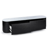 Estudio Furniture Maybury Italian White Carrara Marble TV Unit