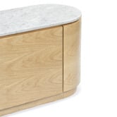 Estudio Furniture Maybury Italian White Carrara Marble TV Unit