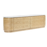 Estudio Furniture Maybury Italian White Carrara Marble TV Unit