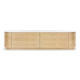 Estudio Furniture Maybury Italian White Carrara Marble TV Unit