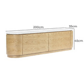 Estudio Furniture Maybury Italian White Carrara Marble TV Unit