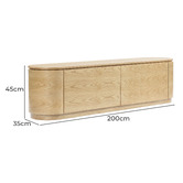 Estudio Furniture Toulouse 2 Door 2 Drawer Entertainment Unit