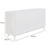 Estudio Furniture Villeneuve 3 Door Sideboard