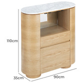 Estudio Furniture Maybury Carrara Marble Wine Cabinet