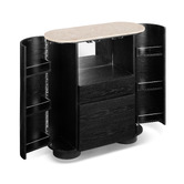 Estudio Furniture Maybury Turkish Rose Marble Wine Cabinet