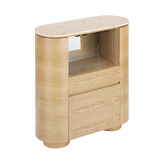 Estudio Furniture Maybury Turkish Rose Marble Wine Cabinet