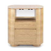 Estudio Furniture Maybury Turkish Rose Marble Wine Cabinet